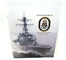 1998 USS MAHAN DDG-72 Arleigh Burke DESTROYER PLANKHOLDER COMMISSIONING Book picture