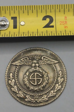 Pre-WWII German silver eagle with wreath belt buckle center. picture