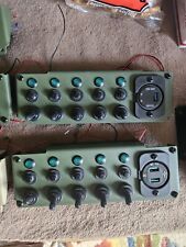 MILITARY HMMWV CUCV VEHICLE 5 SWITCH PANEL GREEN LEDS picture