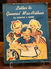 Rare Sheet Music War Songs by Harold Rome Letter To General MacArthur, Children  picture