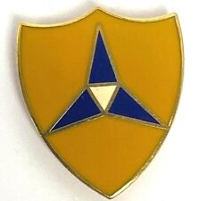 VTG US Army III 3rd Corps DUI DI Insignia Crest Double Pinback Pin 1 1/4