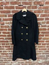 VINTAGE US Naval Academy Flying Cross Gold Button Collar Peacoat 10 Regular picture