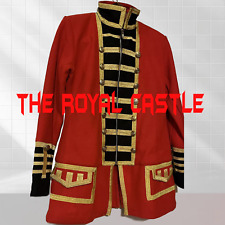 New Artillery Hussar Drummer Steampunk Red/Black Wool Jacket The Royal Castle picture