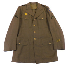 WWII US Army Coat 40 R Ruptured Duck Wool Tunic Jacket 7th CMD Military Uniform picture