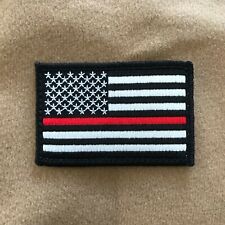 THIN RED LINE FLAG MORALE PATCH FIREMAN FIREFIGHTER HALLIGAN CAIRNS FDNY LAFD FD picture