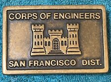 US Army Engineers - San Francisco District - Solid Brass Buckle -  picture