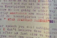 World War I Satirical Typewritten Letter 