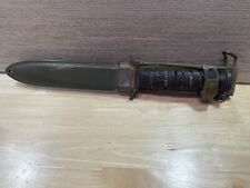 RARE ORIGINAL WW2 US M3 CASE BLADE MARKED FIGHTING KNIFE DAGGER AND M8 SHEATH picture