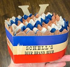 Rare Schells Deer Brand Beer WWII V For Victory Celebration Folding Streamer Hat picture