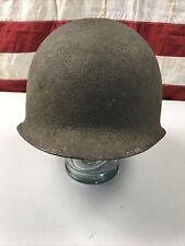 Original WWII WW2 US Army USMC M1 Steel Helmet Swivel Bale Rear Seam AA10 picture
