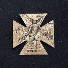 Original WW1 French Lalique Signed Bronze Medal Pin picture