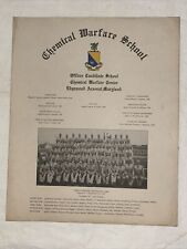 WW2 US Chemical Warfare School Document 1942 Officer Candidate School Company H picture