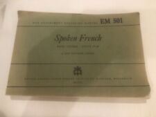 WWII Spoken French EM 501 Translation Book 1944 picture