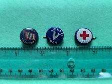 Lot (3) WWI Fourth Liberty Loan- Liberty V Loan-American Red Cross 1919 Pins picture