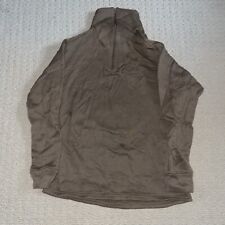 US Army 1/4 Zip Cold Weather Undershirt Size M Polypropylene Brown Military  MRA picture