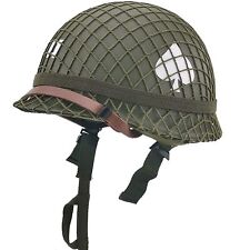 WW2 US Army M1 Helmet, WW2 Gear, WW2 Uniform, WW2 Helmet Metal Steel Shell Re... picture