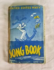 1945 UNITED STATES NAVY SONG BOOK 94 SONGS & Cartoons WWII Music Book picture
