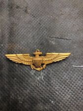 WWII NAVAL AVIATOR 10K GOLD FILLED 2” WINGS picture