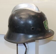 ORIG. GERMAN WW2 FSP M34 HELMET WITH  COMB  AFTER WAR USSING WITH BADGE PANTHER picture