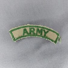 Green Tan Army Tab Ribbon Patch picture