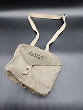 VINTAGE SWISS ARMY MILITARY CROSSBODY MEDIC POUCH BAG SALT & PEPPER GREY STENCIL picture