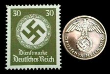 Rare Old WWII German War Coin One Reichspfennig & Stamps World War 2 Artifacts picture