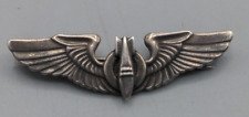 WWII/2 US Army Air Corps bombardier wings pin-back coin silver marked picture