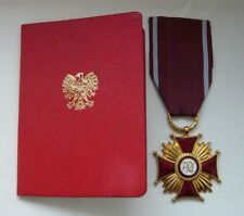 POLISH POLAND gold CROSS OF MERIT + DOC, exemplary work in mining picture