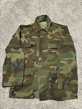 US Military Woodland Camo Combat Coat Small Regular BDU Shirt Jacket Hot Weather picture