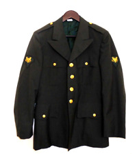 US Military Army Green Coat 38 R Poly/Wool Blazer Jacket Uniform Men's picture