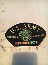 US Army Vietnam Veteran (service ribbon & army seal) hat Patch 7/4/24 modern * picture