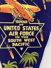 VINTAGE 1944 5th AIR FORCE in the Pacific PENNANT RARE very nice picture