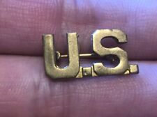 WWII WW2 Era US Army US Collar Insignia Military Insignia Pin Back picture