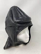 Vintage Swedish Leather Tanker Helmet 40/50s WWII Sz 57 Aviation Motorcycle Goth picture