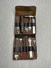 GERMAN WW2 SAPPER EXPLOSIVE HANDLER FOLDING LEATHER TOOL POUCH D.R.G.M. COMPLETE picture