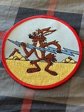 Vintage USAF Patch Coyote Holding Lighting Bolt  picture