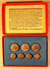 Vintage Revolutionary War Pewter Replica Buttons Time Magazine 1960's? picture