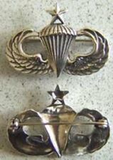 Korean Era Senior Paratrooper Badge Sterling pin back picture