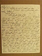CIVIL WAR CSA GENERAL JOHN B FLOYD  CONTRACTS SCANDAL LETTER 1861 picture