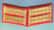 German WW1 Prussian  Collar Tabs Gold on Red Wool  repro picture
