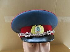 BULGARIAN MILITIA POLICE OFFICER VISOR HAT COCKADE CAP Original Soviet Era picture