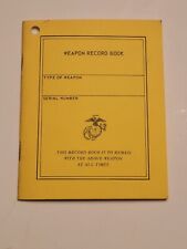 USMC Weapon Record Book, round count log book picture