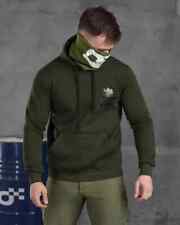 Fleece with olive hood, tactical jacket sweatshirt ZSU with khaki print picture