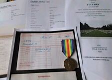 WW1 Victory Medal, Pte Urry, 15th Hampshire Regiment, Died, Isle Of Wight Man picture