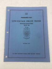 Oct 1973 US Army Engineer School Programed Text Low Voltage Circuit Tester Troul picture