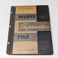 Restricted Pilots Information File Army Air Force Book  w/ Aug. 1945 Updates picture
