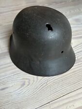 German WWII Helmet - Battle Damage -ww2 Relic -Original Paint - SingleDecal 🇺🇸 picture