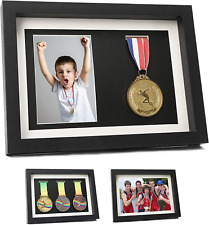 Medal Display Shadow Box - 3 Medal Display Case - Perfect Medal Display for Runn picture