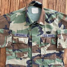 Vintage US Army Shirt Jacket Men's S Short Camouflage Button 84' Coat picture