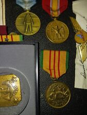 VIETNAM WAR MARINE CORPS  MEDALS & MOUNTED 8 RIBBON BAR - made in USA - USMC picture